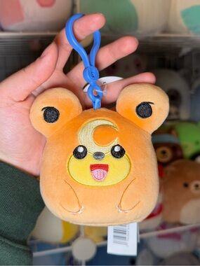 Squishmallows Squishmallow Pokemon Teddiursa 3.5" Stuffed Plush Keychain Clip